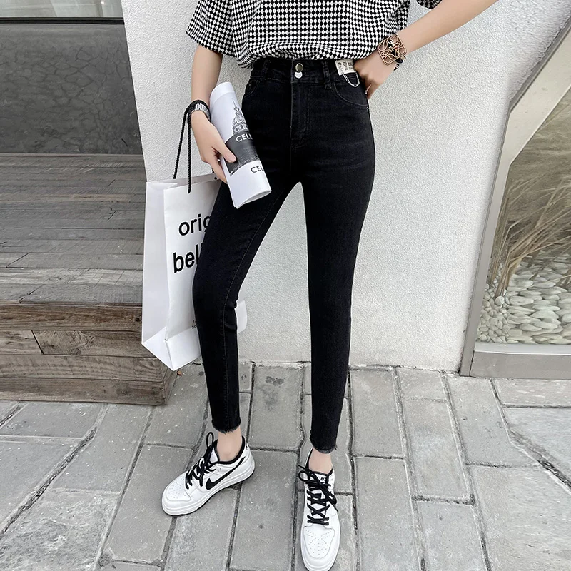 

2021 High Waist Women's Fashion Jeans Trousers For Female Mom Denim Pants For Girls