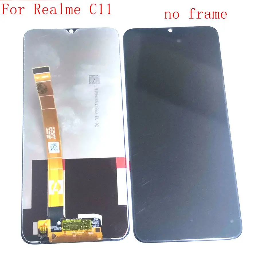 Фото Дигитайзер экрана для Realme C11 RMX2185, сенсорное стекло, полный комплект, ЖК рамка realme c11 №1