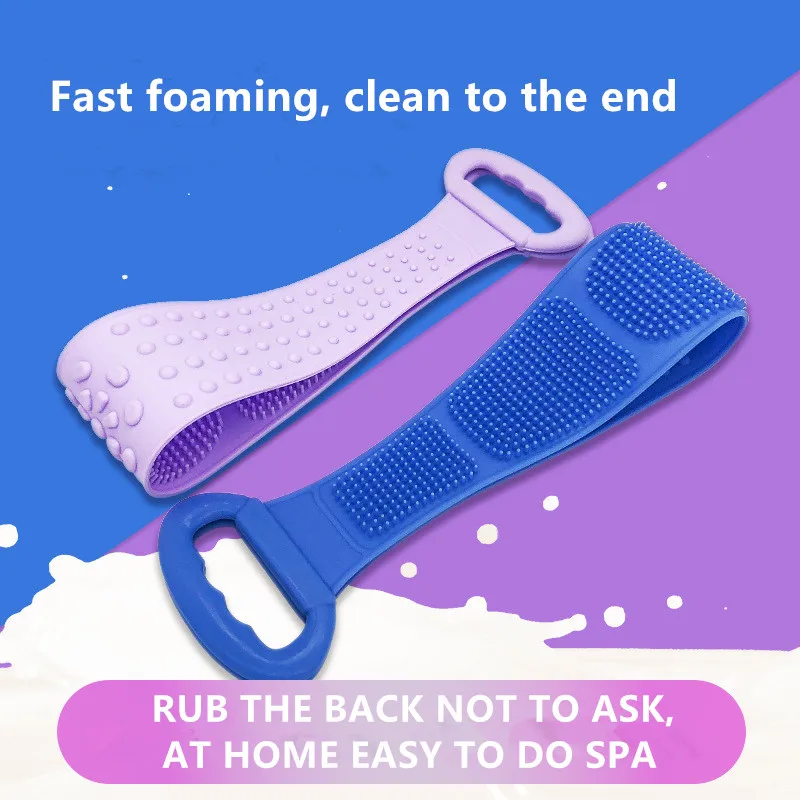 Silicone Gel Scrub Bath Brush Strip Massage Back Rubs Bathing Tape Artifact Rub The Ash Upgrade Bath Brushes Sponges Scrubbers