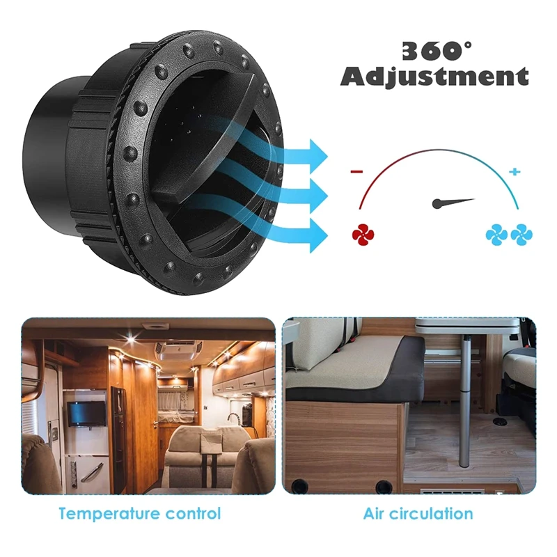 

2 шт. RV кондиционер дефлектор розетки типа жалюзи, устанавливаемое на вентиляционное отверстие в салоне автомобиля выпускная решетка для ве...