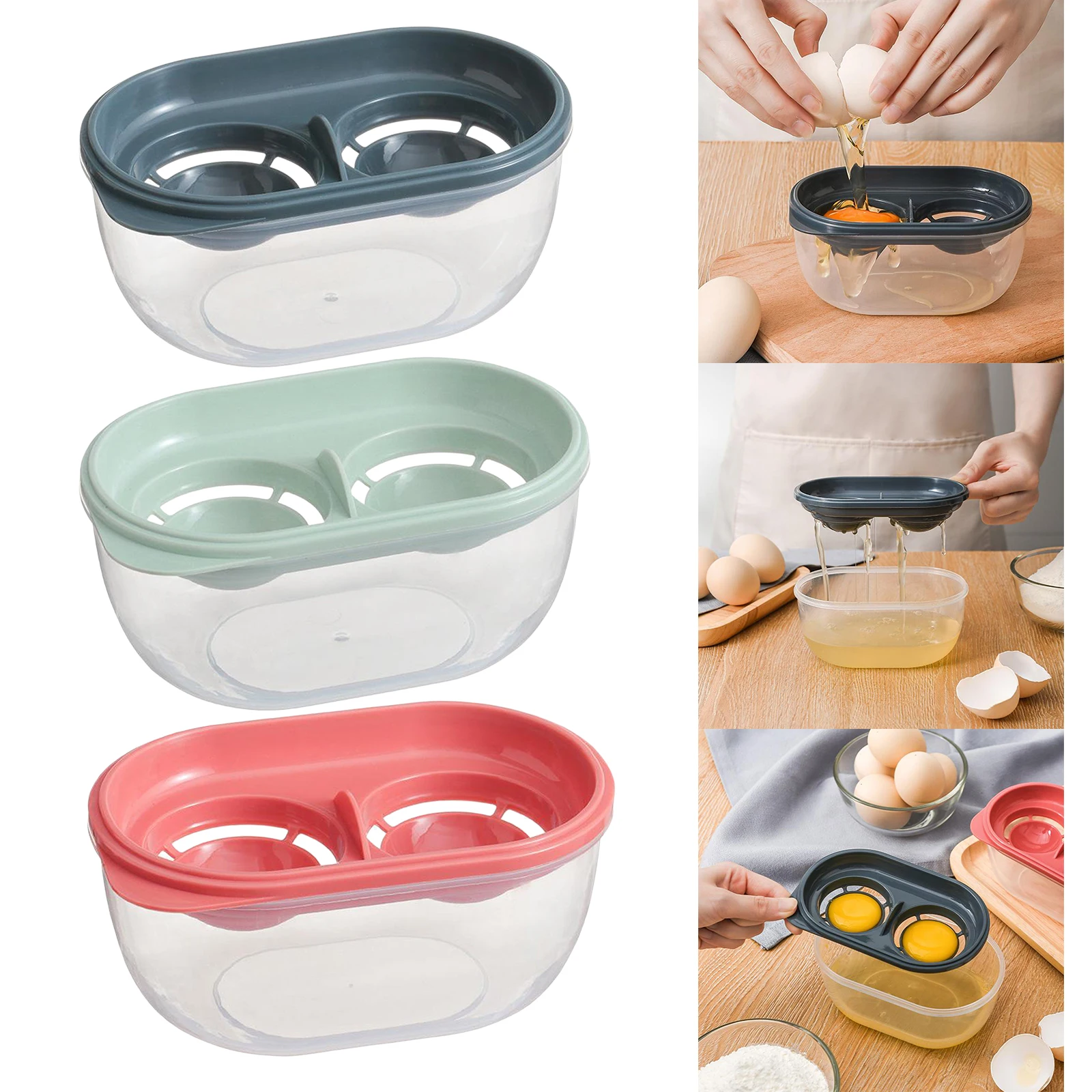 

Plastic Egg Separator White Yolk Sifting Home Kitchen Chef Dining Cooking Gadget For Household Kitchen Egg Tools