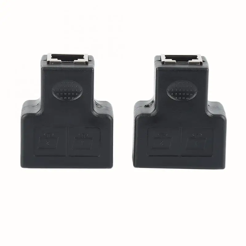 2xRJ45 Adapter Connector 1 To 2 Ways Ethernet Network Cable Female Splitter Extender Plug 8 Core Jack Socket For Laptop Docking |