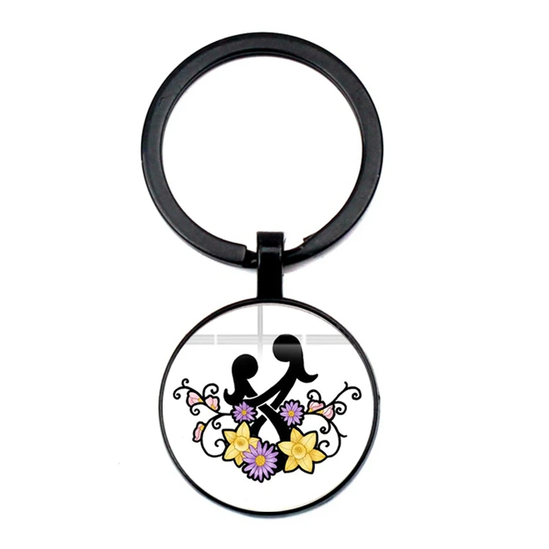 1 Лучший Семейный брелок для матери и ребенка стеклянный кабошон с мультяшным