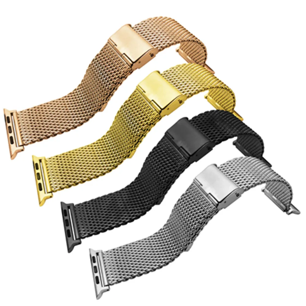 

Stainless Steel strap for Apple Watch band 44 mm 40mm iWatch band 42mm/38mm Butterfly buckle Metal Bracelet Apple watch 5 4 3 2