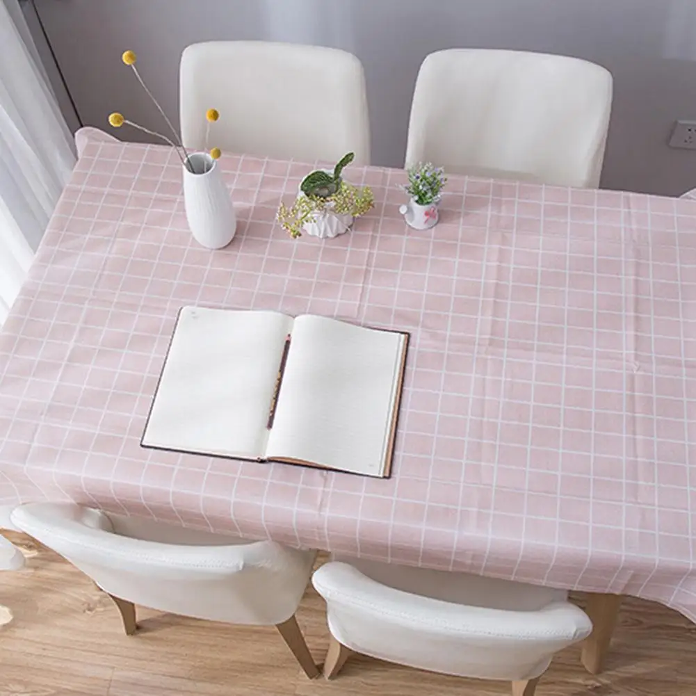 Маслостойкая Скатерть для обеденного стола Водонепроницаемая клетчатая