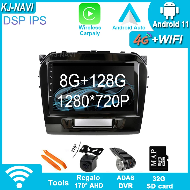 

8G+128G IPS DSP Android 11 For Suzuki Vitara 4 2014 2015 2016 2017 2018 Car Radio Player Multimedia GPS Navigation