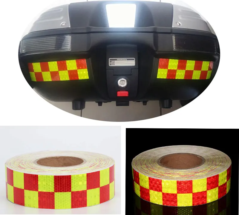 

Car Grid Lattice Reflective Tapes Decoration Strips Safety Mark Warning reflectante Stickers For Car Exterior Accessories Tapes