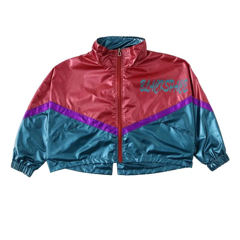 Red jackets Весенне-осенние детские костюмы для взрослых, одежда в красном стиле с вставками, синие штаны унисекс, джазовые шаровары в стиле хип-хоп, танцевальные квадратные штаны - Цвет: Red jackets