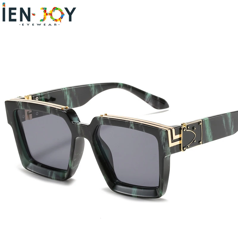 

IENJOY Sunglasses Brand Designer for Women Men Glasses Fashion Oversize Eyewear Driving Retro Square Frame uv400