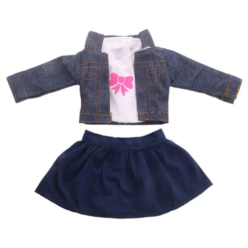 Кукольная одежда 10 видов стилей футболка + юбка/брюки платье наряды Pajames для 18