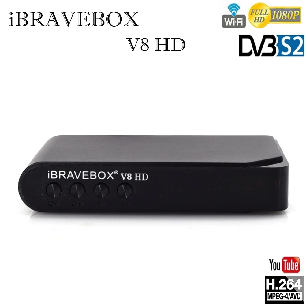 

iBRAVEBOX V8 Full HD 1080P Satellite TV Receiver Digital H.264 DVB-S2 USB Wifi Satellite TV decoder Youtobe