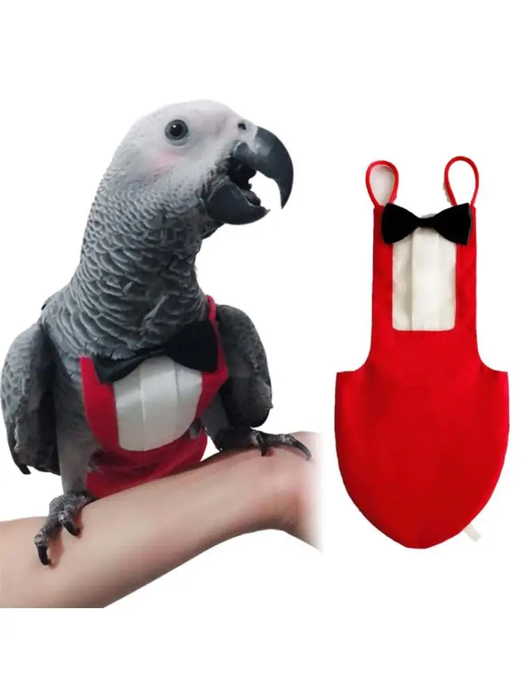 С рисунком в виде птиц для летный Костюм с галстуком бабочкой попугаев из