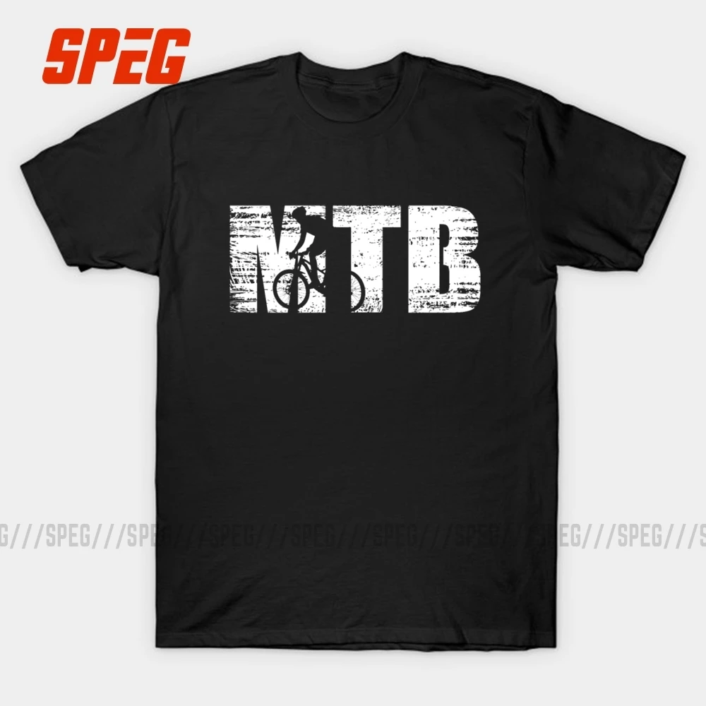 Мужская Винтажная футболка с буквенным принтом MTB из натурального хлопка