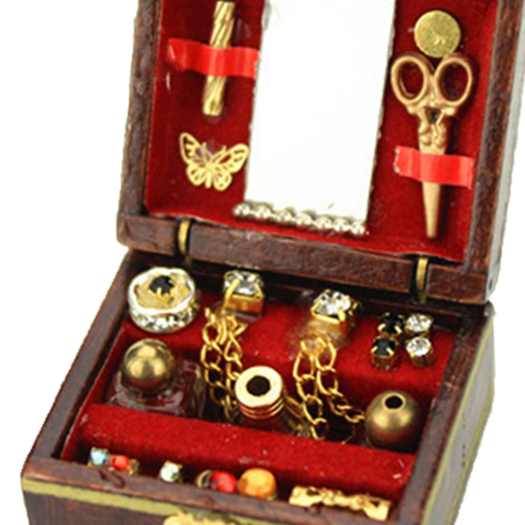 

1/12 Scale Dollhouse Miniature Jewellery Case Living Scene Model Accessory