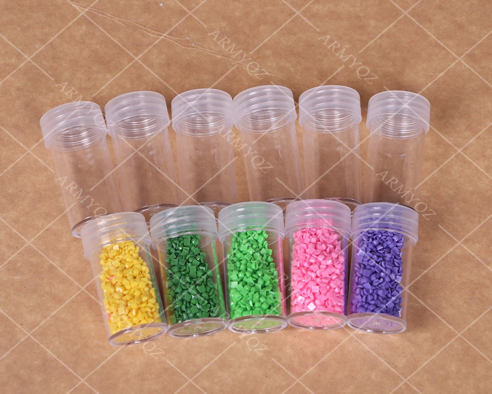 

28/64Grid Dismountable Diamond Painting Accessories Embroidery Cases PP Plastics Organizer Home Storage Gift Funnel And Stickers