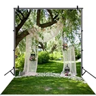 Зеленые фоны Весна Цветок Трава занавески с рисунком деревьев Свадьба День рождения пикника на открытом воздухе живописные Фото фоны для фотостудии