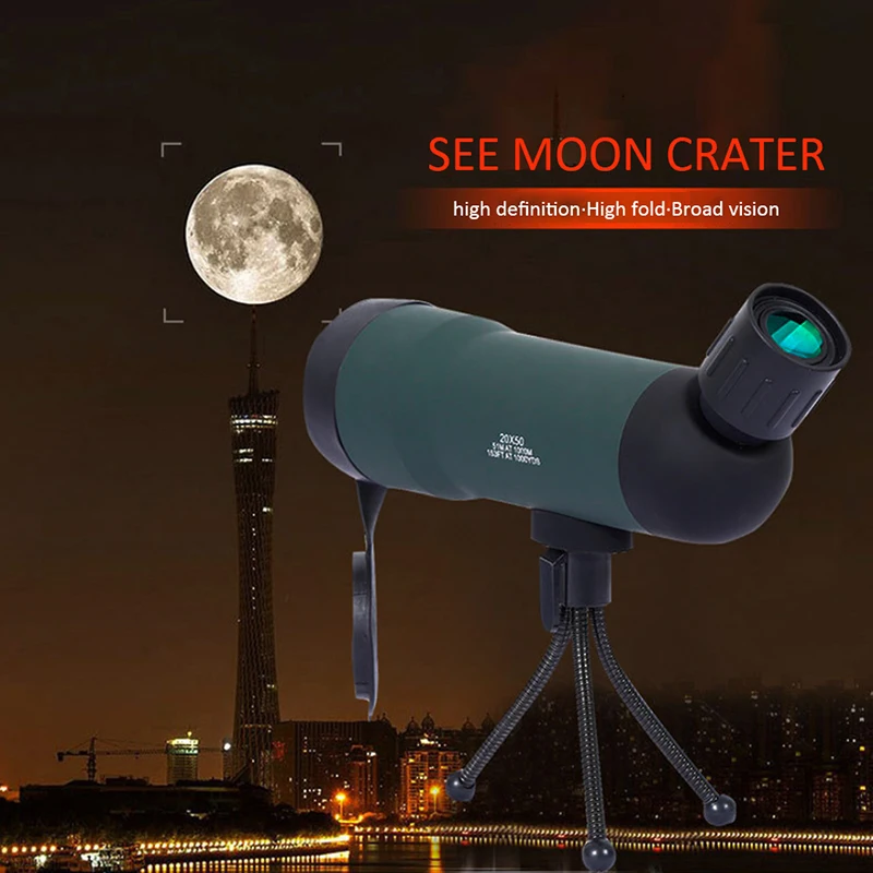 Оптический телескоп 20x50 мощный бинокль с оптическими линзами водонепроницаемый
