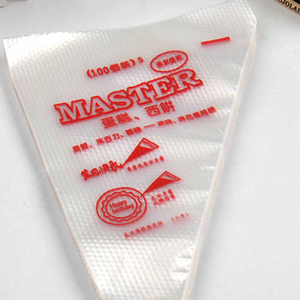 

100 Pcs Disposable Plastic Icing Bags Cake Cream DIY Decorating Piping Bag