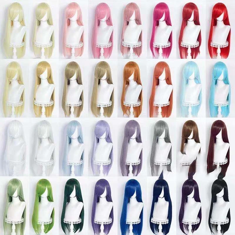 

MCOSER 15 Colors Multi-color 80cm Long Straight Cosplay Costume Women' Party Full Synthetic Hair Wig Free Shipping WIG-001