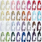 MCOSER 15 цветов многоцветный 80 см длинный прямой косплей костюм женский вечеринка полный синтетический парик Бесплатная доставка парик-001