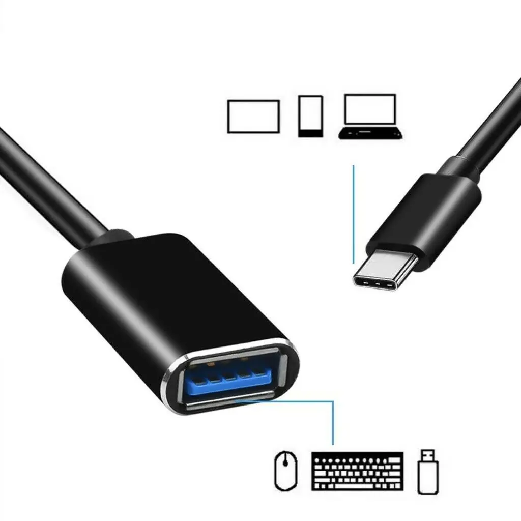 

USB 3.1 Type C Male to USB A Female OTG Host Adapter Cable Micro Data Converter