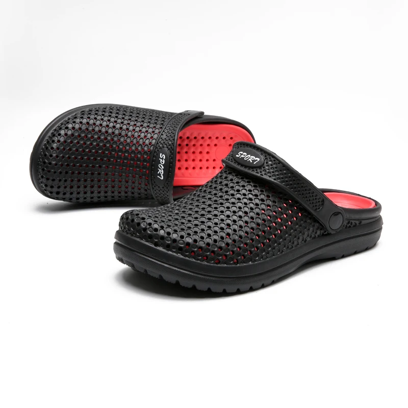 

CcharmiX Mens Clogs New Summer Breathable Mens Sandals Cheap Man Casual Garden Beach Water Shoes Male Sandals Big Size 40-46