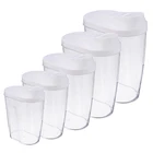 5 шт. пластиковые пищевые ящики для хранения прозрачные контейнеры для сухих фруктов безвкусные прочные с герметичной крышкой для кухонного хранения продуктов