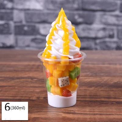 Моделирование Сливочное мороженое с сиропом образец фруктового Sundae модель поддельные для сливочного мороженого реквизит коробка для демонстрации камней в витрине искусственные sundae формы