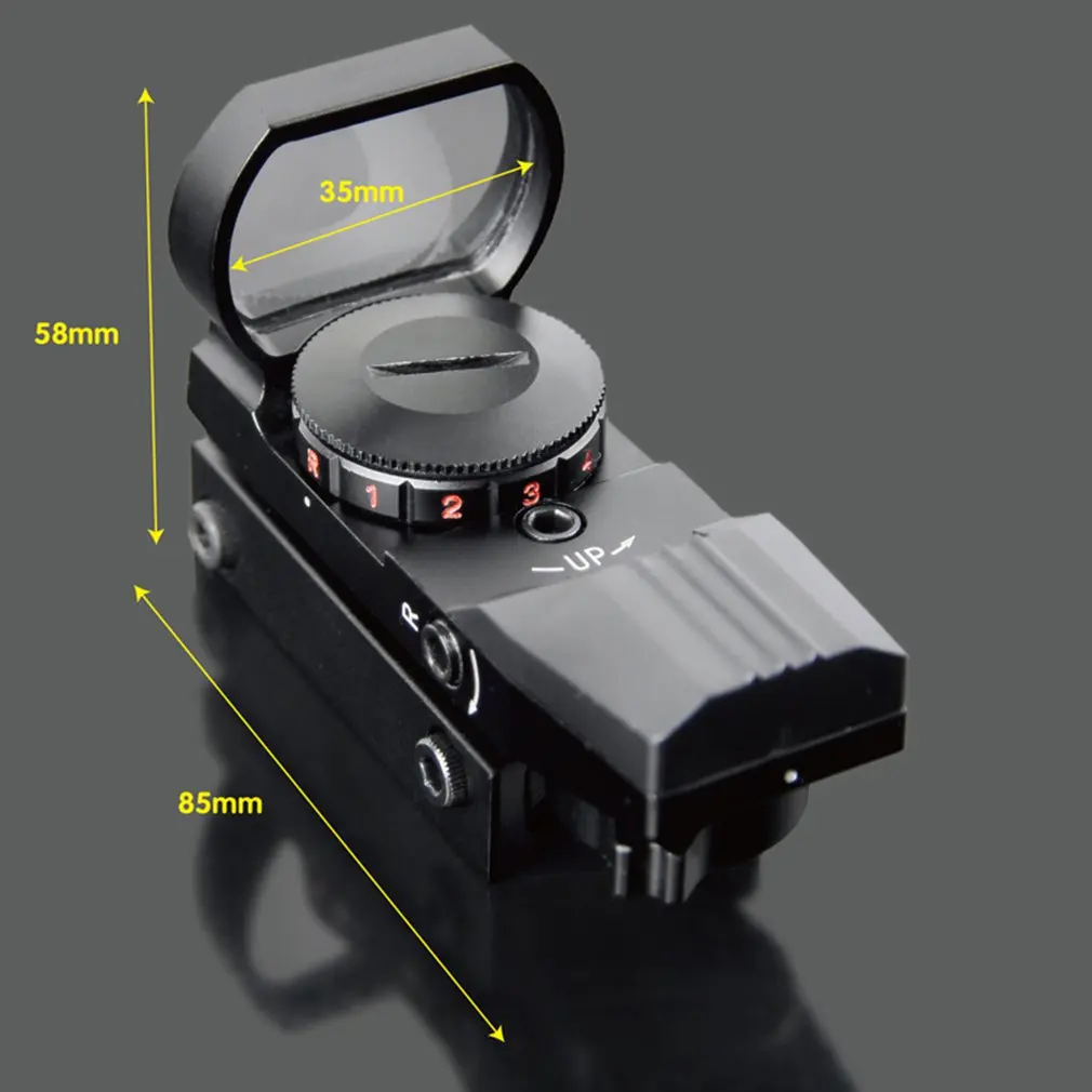 20 мм/11 мм прицел голографический тактический охотничий 1x22x33 Reflex Red Point зеленый