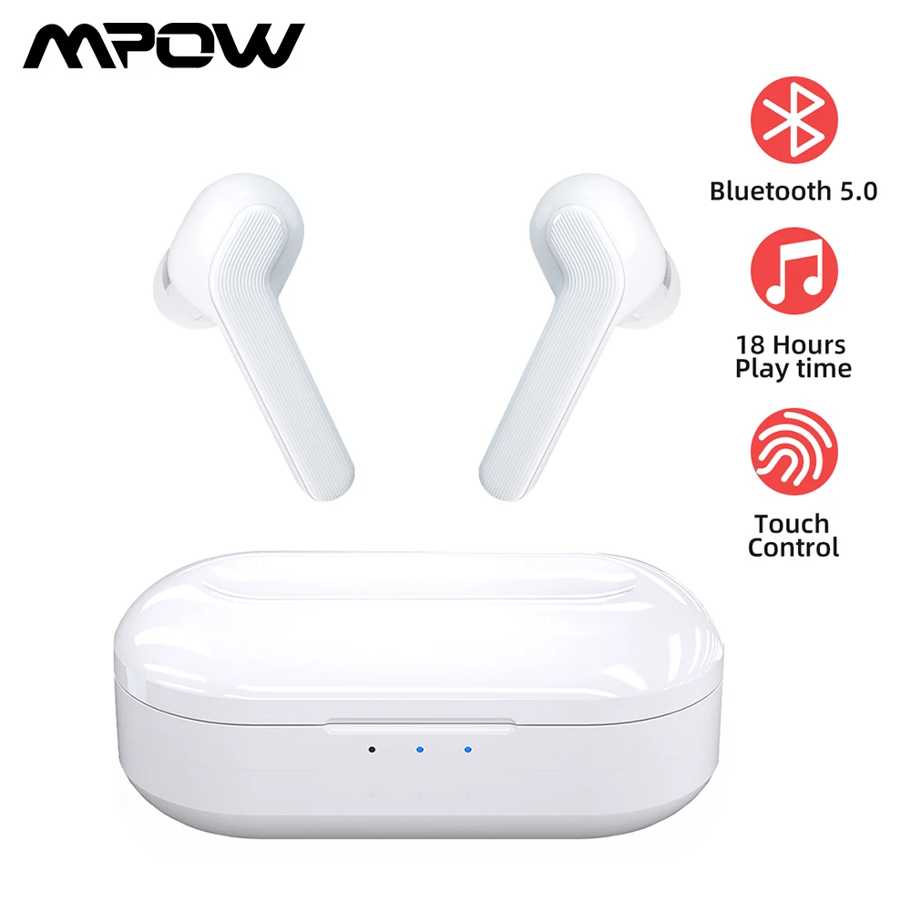 Mpow M21 наушники вкладыши TWS Bluetooth 5 0 Беспроводной 18 часов воспроизведения тием с
