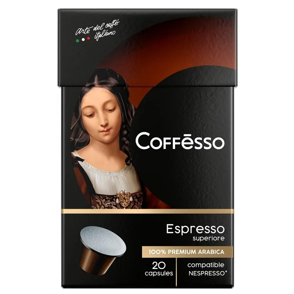 Кофе Coffesso &quotEspresso Superiore&quot в капсулах для кофемашины Nespresso 20 капсул | Продукты