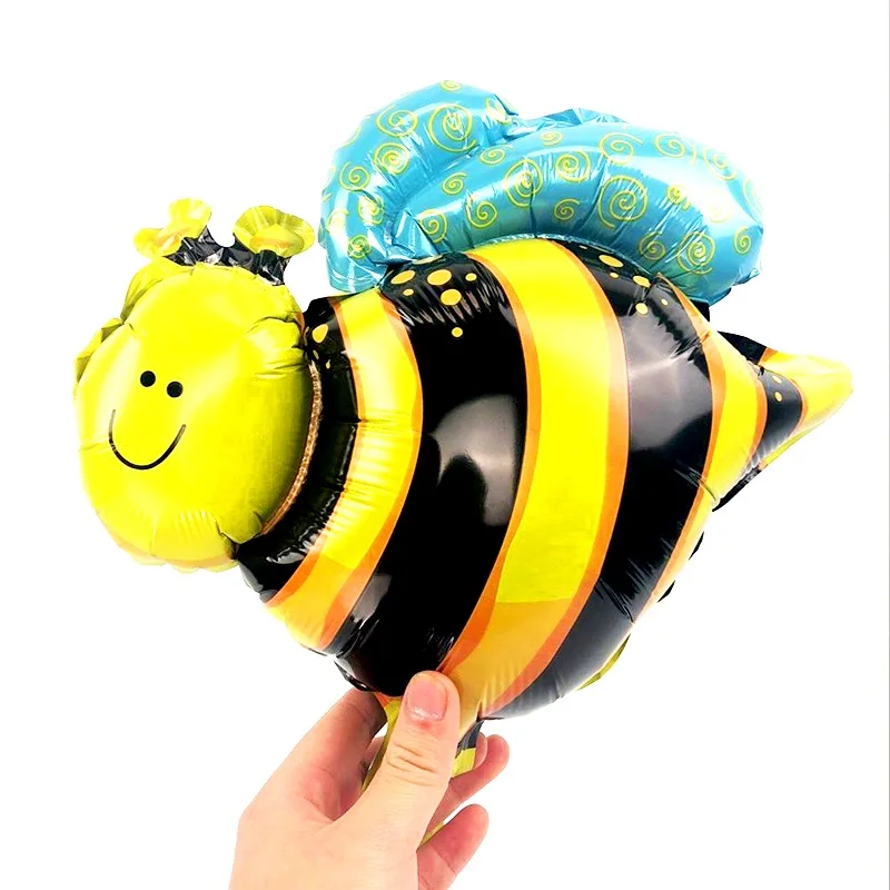 mini bee Большие Животные лисы фольги джунгли вечерние шары Сова день рождения лес вечерние украшения Дети Ежик медведь globos - Цвет: mini bee