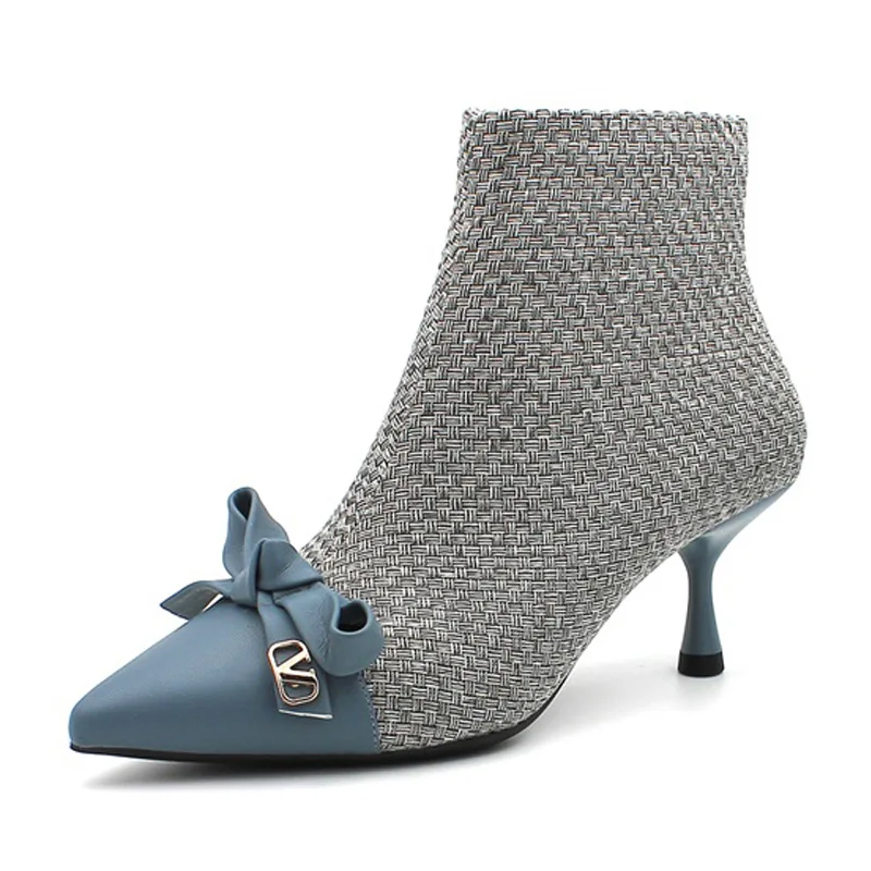 

Sexy High Heels Women's 2021 Autumn New European and American Pointed-Toe Bowknot Stiletto Heel Women's Fashion Shoes Sandals