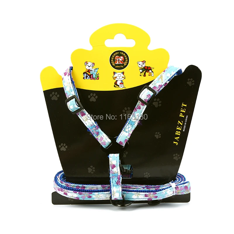 12 компл./лот регулируемый поводок для собак и кошек модный с принтом безопасный