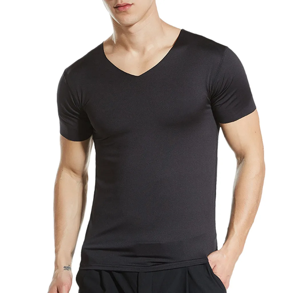 Мужская воздухопроницаемая быстросохнущая блузка из вискозы с коротким рукавом