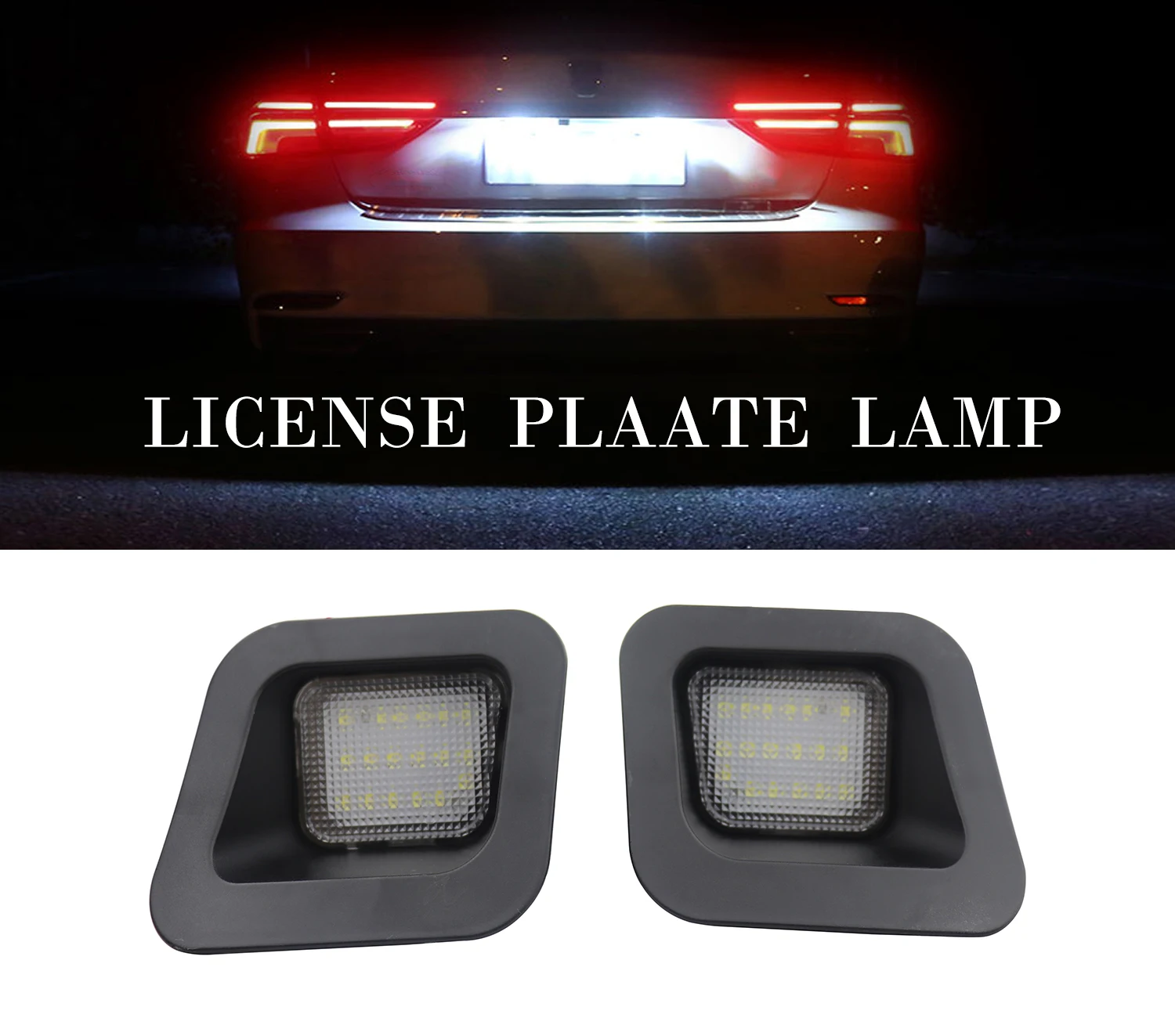 2 шт. белый Canbus без ошибок светодиодный автомобильный номерной знак фонарь задний