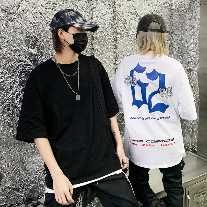 Футболка с цифровыми цифрами и надписью белая черная футболка для мужчин женщин