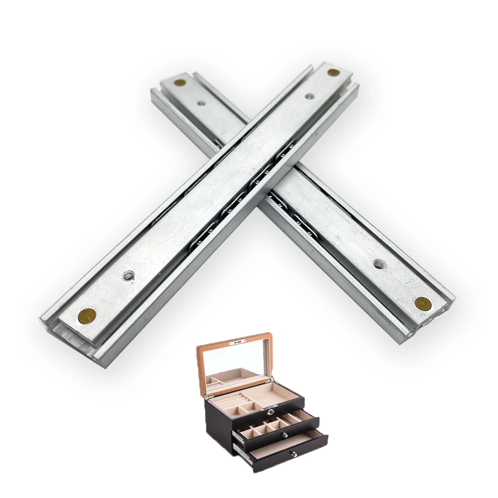

Jewellery Case Slide 16mm Wide Drawer Accessory Mini Medicine Cabinet Slider Furniture Eletricical Box Gift Product Rail 2 Fold
