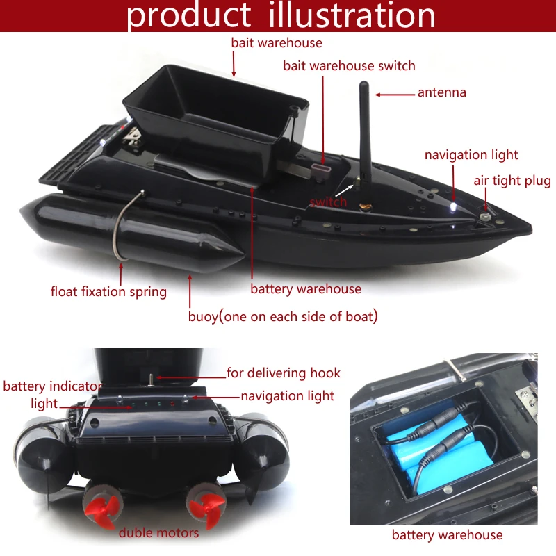 Радиоуправляемая лодка с дистанционным управлением рыболовная приманка для