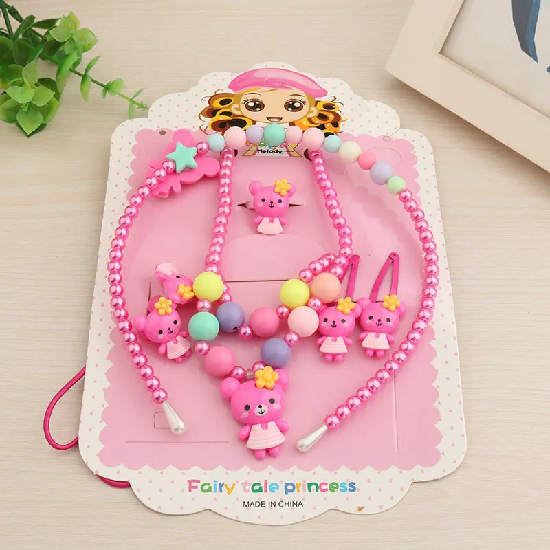 Детское ожерелье заколка для волос малышей украшение принцессы мультяшная