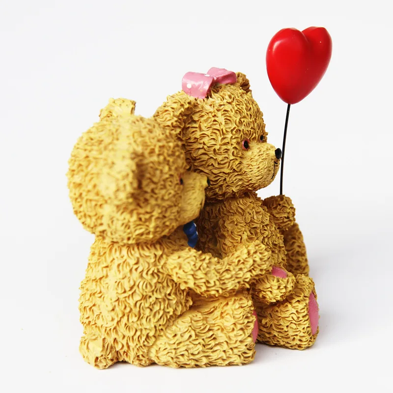 Расписные изделия из смолы мишка тедди праздничные подарки украшения для дома