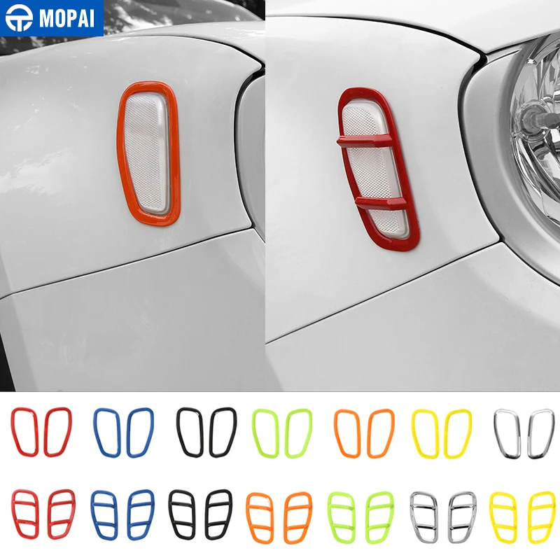 

MOPAI ABS Car Front Side Fender Light Lamp Decoration Cover Trim Stickers Accessories for Jeep Renegade 2016-2019 Car Styling
