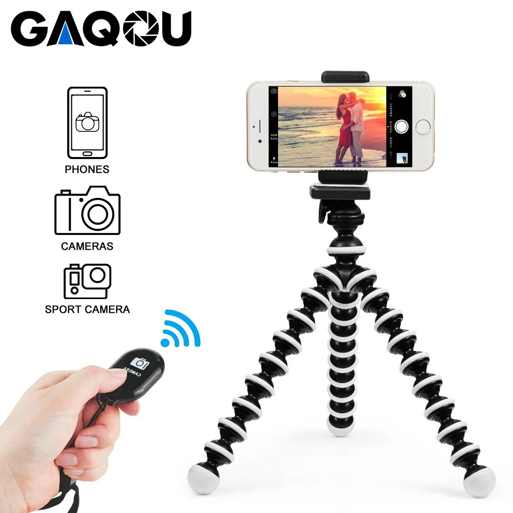Мини штатив Осьминог GAQOU Портативный Гибкий Трипод с дистанционным затвором для