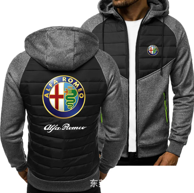 

2021 NEW Alfa Romeo Print Men's Hooded Sweatshirt Men winter thickening Hoodies Shirt Hip Hop Tracksuit hoody