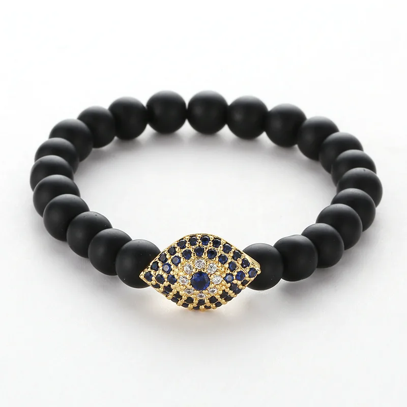 

Colour Mixture Lava Natural Stone Beads Bracelets For Women Vintage Design Volcanic Rock Mouth Bead Strand Bracelet Men Jewelry