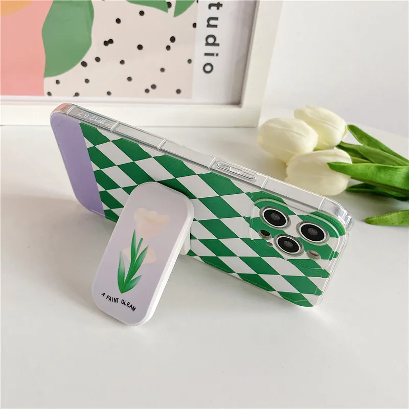 new cute cartoon bear foldable push finger phone stand holder grip for iphone 12 samsung s21 ultra grip tok cell phone support free global shipping