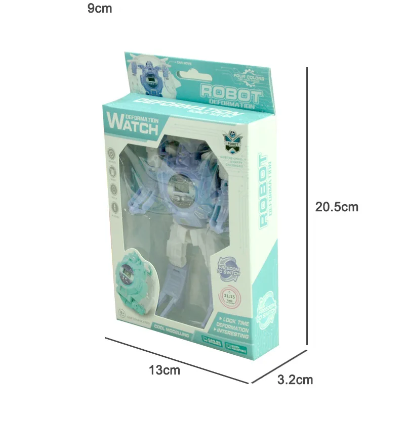 Мультяшные наручные часы-трансформеры игрушка креативные электронные