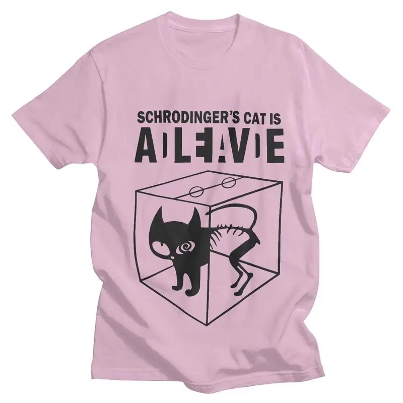 

Geek Schrodinger's Cat T Shirt Men Short Sleeve 100% Cotton T-shirt The Big Bang Theory Tee Graphic Tshirts Gift Idea