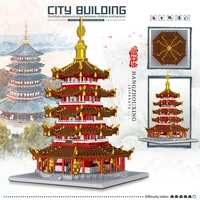 3235pcs leifeng pagoda hangzhou china building blocks diy educational toys famous architecture micro bricks for kids adults