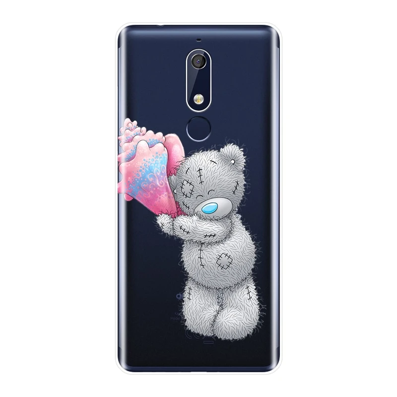 ТПУ Татти Тедди Kawaii Медведь телефонный чехол силиконовый для Nokia 7 1 6 5 3 2 Plus мягкая